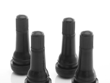 Set Of 4 Air Valves (Epdm Brass) Black