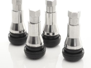 Set Of 4 Air Valves (Epdm Brass) Silver