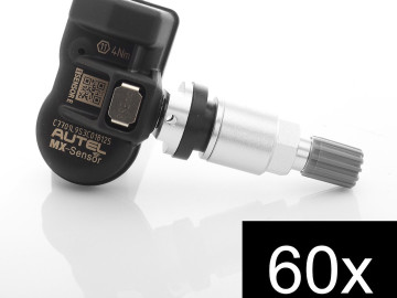 Set Of 60Pcs Tpms Autel Mx-Sensor E 315 433Mhz Metal Stem Silver