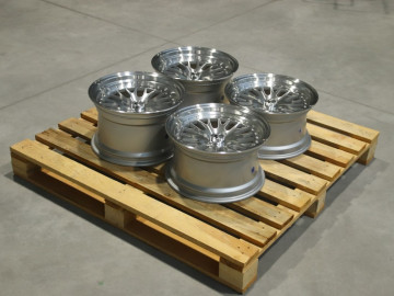 Set Of Jr10 15X8 Et20 15X9 Et0 4X108 Silver Machined Face