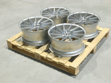 Set Of Jr22 19X8,5 Et40 5X112 Silver Machined Face