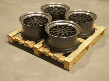 Set Of Jr23 19X9,5 Et45 5X120 Hyper Gray W/Machined Lip