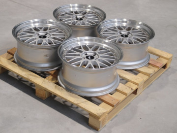 Set Of Jr23 19X9 Et40 5X112 Hyper Silver W/Machined Lip