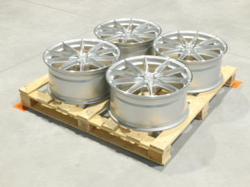 Set Of Jr37 20X9 Et25 5X112 Silver Machined