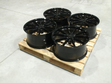 Set Of Jr37 21X10 Et25 5X112 Gloss Black