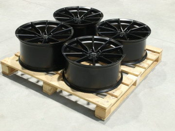 Set Of Sl02 20X9,5 Et34 20X10,5 Et35 5X112 Matt Black