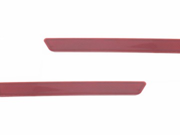 Set Red Reflectors suitable for BMW 3 Series F30 (2011-2019) Only EVO Design Rear Bumper