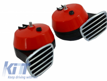 Set of Two Auto Horns High and Low tone 12V