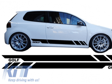 Side Decals Sticker Vinyl Black suitable for VW Golf 5 6 7 V VI VII (2003-up)