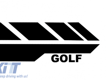 Side Decals Sticker Vinyl Black suitable for VW Golf 5 6 7 V VI VII (2003-up)