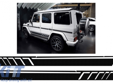 Side Decals Sticker Vinyl Black suitable for MERCEDES G-class W463 (1989-2017) Black Pearl A-Design