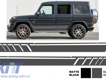 Side Decals Sticker Vinyl Dark Grey suitable for MERCEDES G-class W463 (1989-2017) A-Design