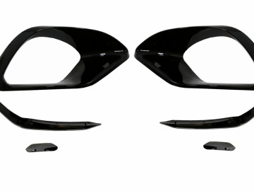 Side Grilles Cover Frames suitable for Mercedes CLA 45 / CLA 45S X118 C118 (2019-up) Piano Black