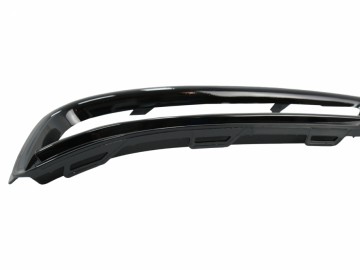 Side Grilles Front Bumper suitable for VW Golf VII 7 (2013-2017) R-Line Design Piano Black