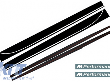 Side Skirts Add-on Lip Extensions suitable for BMW 3 Series F30 F31 (2011-Up) M-Performance Design