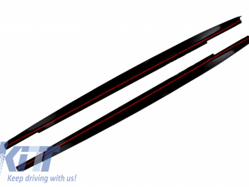 Side Skirts Extension suitable for BMW 5 Series G38 Long Wheel Base Saloon (2017-up) M Performance Design Piano Black