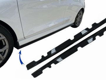 Side Skirts Extensions suitable for Ford Fiesta Mk8 ST / ST-Line (2017-2021) Piano Black