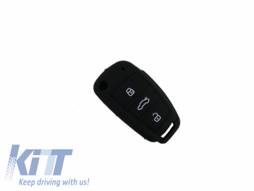 Silicone Car Key Cover suitable for AUDI - Black