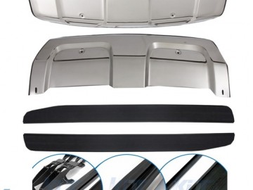 Skid Plates Bumper Protection suitable for Range ROVER (L494) (2014-up) with Running Boards Sport