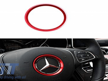 Steering Wheel Ring 51mm Red suitable for Mercedes A Class W176 B Class W246 C Class W205 CLA C117 GLA X156