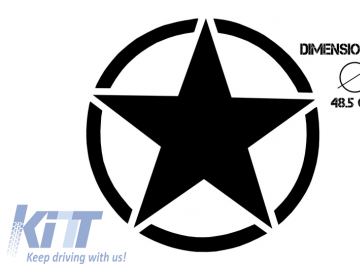 Sticker Star Universal suitable for Jeep Wrangler JK, Truck or Other Cars Black