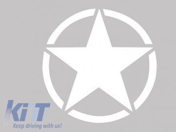 Sticker Star Universal suitable for Jeep Wrangler JK, Truck, or Other Cars White