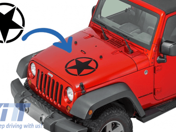 Sticker Star Universal suitable for Jeep Wrangler JK, Truck or Other Cars Black