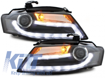 Suitable for AUDI A4 B8 8K 08-11 LED Daytime Running Light Headlights Facelift Light Bar Xenon Design