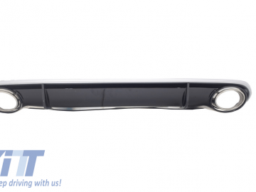 Suitable for AUDI A4 B8 Limousine Avant Pre Facelift (2007-2011) Rear Bumper Valance Diffuser & Exhaust Tips RS4 Design