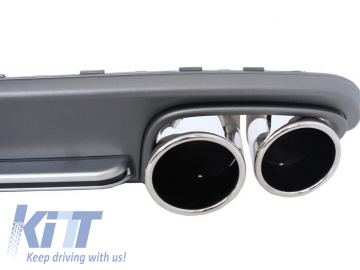 Suitable for AUDI A4 B8 Sedan Facelift (2012-up) Rear Bumper Valance Diffuser & Exhaust Tips S4 Design