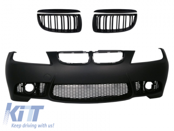 Suitable for BMW E90 E91 Non LCI (2004-2008) M3 Front Bumper with Grilles Double Stripe