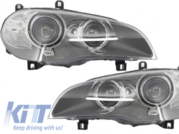 Suitable for BMW X5 E70 LCI Bi-Xenon Angel Eyes Headlights (2010-2013)