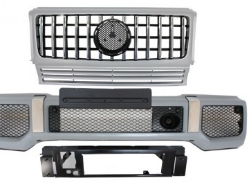 Suitable for MERCEDES Benz G-Class W463 (1989-2017) Front Bumper A-Design with Silver Grille G63 GT-R Panamericana Design