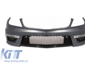 Suitable for MERCEDES C-Class W204 C204 Facelift C63 Design Body Kit with Front Grille Sport Black Glossy