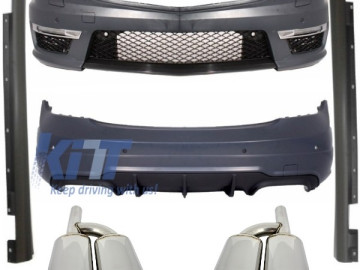 Suitable for MERCEDES C-class W204 C204 Facelift (2007-2015) C63 Design Body Kit with Muffler Tips