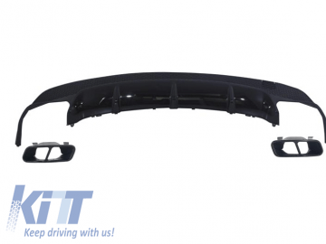 Suitable for MERCEDES W117 CLA (2013-up) Sport Pack Rear Diffuser & Exhaust Tips Tailpipe Package Black