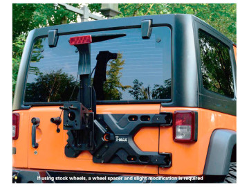 Suporte da roda sobresselente T-MAX, dobradiça HD Wrangler JK [2007 - 2018] 