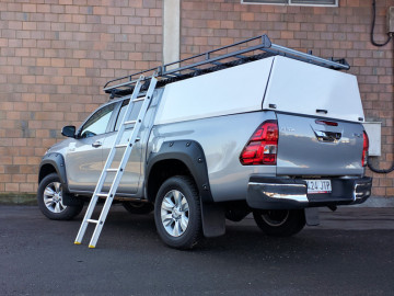 Suporte de telhado reforçado para Hardtop+Cab, com desviador e rolo (Alpha CMX)