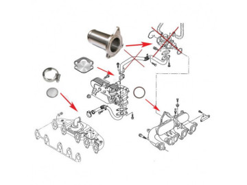 Supressor EGR VW TOUAREQ R5 2.5 TDI BAC, BLK