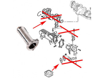 Supressor EGR adequado para VAG 1.9 TDI AXR BKC BKD AZV BRU