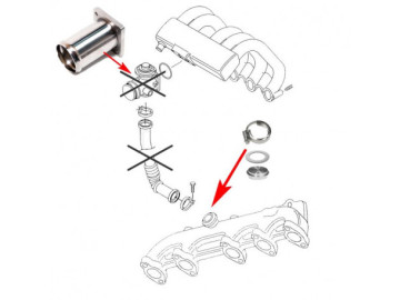 Supressor EGR adequado para VW LT TRANSPORTER 2.5 TDI AHD, APA, BBE, BBF, ANJ, AVR, AHY, AXG