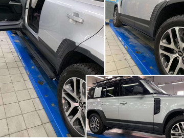 T-MAX E-BOARD - Estribos eléctricos LR Defender 110 2020+ (cabine dupla)