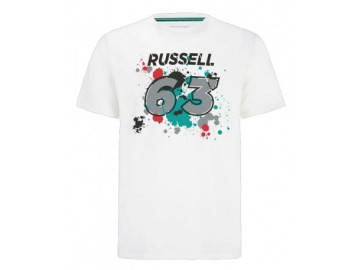 T-SHIRT GEORGE RUSSEL 63 MERCEDES BENZ AMG PETRONAS F1 (BRANCA)