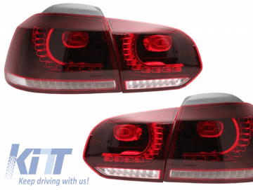 Taillights Full LED suitable for VW Golf 6 VI (2008-2013) Cherry Red R20 GTI Design (LHD and RHD)