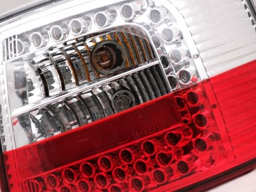 Taillights LED suitable for Audi A6 4B C5 Avant Station Wagon (12.1997-01.2005) Clear Glass Red and White