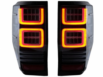 Taillights LED suitable for Ford Ranger (2012-2018) Clear with Sequential Dynamic Turning Lights