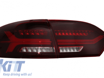 Taillights LED suitable for VW Jetta Mk6 VI (2012-2014) Dynamic Flowing Turn Signals Red Smoke