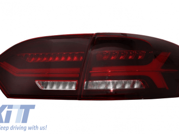 Taillights LED suitable for VW Jetta Mk6 VI (2012-2014) Dynamic Flowing Turn Signals Red Smoke