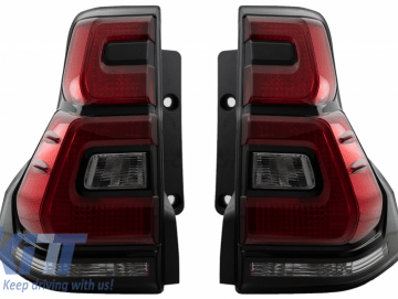 Taillights Led suitable for TOYOTA Land Cruiser FJ150 Prado (2010-2018) Red Clear Light Bar 2018+ Design