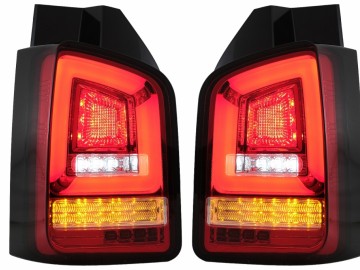 Taillights Red White Full LED suitable for VW Transporter Multivan V T5 Facelift (2010-2015)